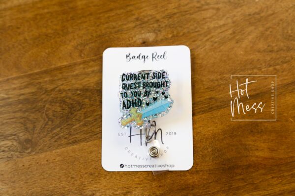 Current side quest brought to you by ADHD Badge Reel, Retractable Badge Reel, Interchangeable Badge Reel, Custom Badge Reel