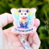 Fairy God Possum, Funny Badge reel, RN ID Holder, Retractable Acrylic Badge Reel, Nurse Gift, Night Shift