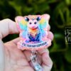 Fairy God Possum, Funny Badge reel, RN ID Holder, Retractable Acrylic Badge Reel, Nurse Gift, Night Shift