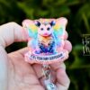 Fairy God Possum, Funny Badge reel, RN ID Holder, Retractable Acrylic Badge Reel, Nurse Gift, Night Shift