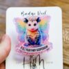 Fairy God Possum, Funny Badge reel, RN ID Holder, Retractable Acrylic Badge Reel, Nurse Gift, Night Shift