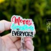 Merry Everything to Everyone Christmas Badge Reel, Retractable ID Holder, Interchangeable, Glitter Badge Reel, Happy Holidays