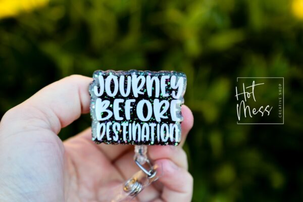 il_fullxfull.6585351567_s3lm Journey before Destination Badge Reel, RN ID Holder, Retractable Badge Reel, Nurse Gift, Office ID Holder, Stocking Stuffer