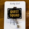 Quest Squad Patch Badge Reel, Book Nerd Badge Reel, Retractable Badge Reel, Interchangeable Badge Reel, Book Lovers, Booktok, 4th wing