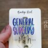 General Surgery Badge Reel, OR ID Holder, operating room, Retractable Badge Reel, Interchangeable Badge Holder, Surgeon gift