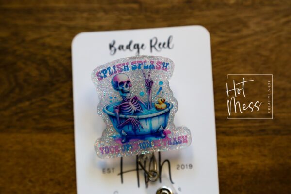 il_fullxfull.6599925925_or72 Splish Splash your Opinion is Trash Badge Reel, Retractable Badge Reel, Interchangeable Badge Reel, Stocking Stuffer