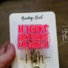 Humorous Retractable Badge Reel: Interchangeable 'It Looks Easy' Design - Customizable Stocking Stuffer