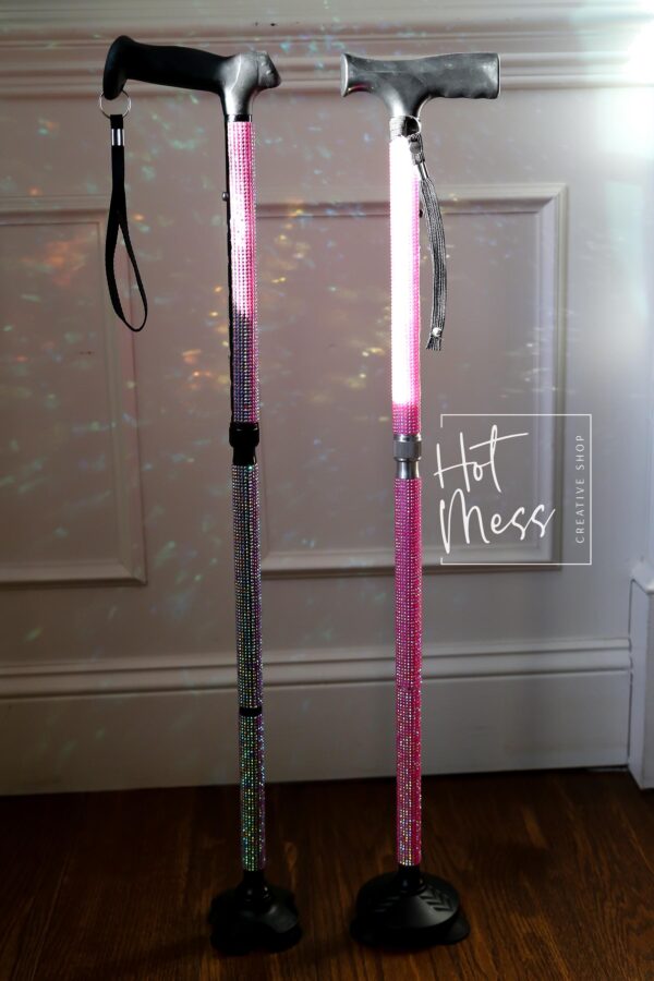 Sparkling Rhinestone Mobility Aid: Elegant Walking Cane for Women - Unique Holiday Gift