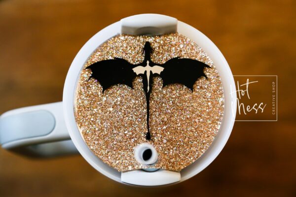 il_fullxfull.6619773219_85sm Personalized 4th Wing Dragon Stanley Tumbler Topper: Custom Plate Accessory for Straw Lid, Stocking Stuffer