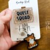 Glitter Quest Squad Patch Badge Reel, Book Nerd Badge Reel, Interchangeable Badge Reel, Book Lovers, Booktok, 4th wing