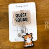 Glitter Quest Squad Patch Badge Reel, Book Nerd Badge Reel, Interchangeable Badge Reel, Book Lovers, Booktok, 4th wing