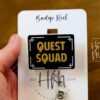 Quest Squad Patch Badge Reel, Book Nerd Badge Reel, Retractable Badge Reel, Interchangeable Badge Reel, Book Lovers, Booktok, 4th wing