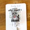 Fueled by other peoples drama badge reel, RN ID Holder, Retractable Acrylic Badge Reel, Nurse Gift, Night Shift, Office Badge Reel, Raccoon