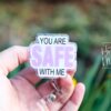 You are Safe with me Badge Reel, No Rainbow, Gay Pride Badge Reel, LGBT Pride Retractable Badge Reel, ID Holder