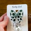 il_fullxfull.6713892150_o2vg Soccer Coquette bow Badge Reel, Badge ID, Stocking Stuffer, work lanyard, coquette Soccer, Soccer Mom, Mother's day Gift