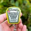Yellow Mustard Kendrick Funny Badge reel, RN ID Holder, Retractable Acrylic Badge Reel, Nurse Gift, Night Shift, dj mustard