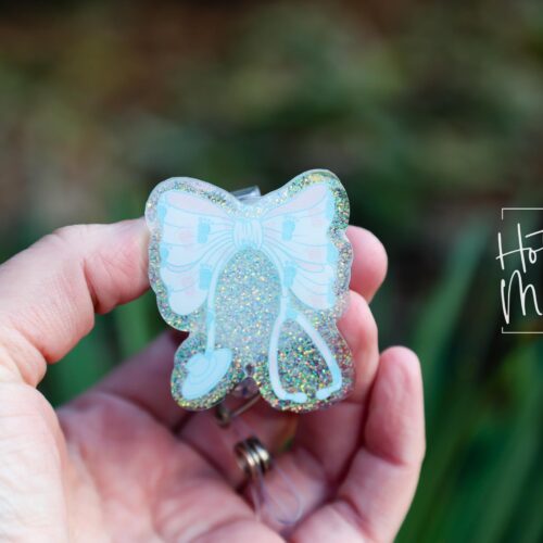 il_fullxfull.6741903213_8zxb Coquette Labor and Delivery Nurse Bow Badge Reel, Badge ID, NICU Nurse, work lanyard, coquette nurse