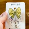 il_fullxfull.6761880773_ta56 Yellow Teacher Bow Badge Reel, Badge ID, Stocking Stuffer, work lanyard, coquette Teacher, Teacher Appreciation Gift