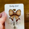 Football Coquette bow Badge Reel, Badge ID, Stocking Stuffer, work lanyard, coquette Football, Football Mom, Mother's day Gift