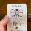 Baseball Coquette bow Badge Reel, Badge ID, Stocking Stuffer, work lanyard, coquette Baseball, Baseball Mom, Mother's day Gift