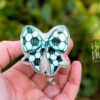 il_fullxfull.6780266917_81oi Soccer Coquette bow Badge Reel, Badge ID, Stocking Stuffer, work lanyard, coquette Soccer, Soccer Mom, Mother's day Gift
