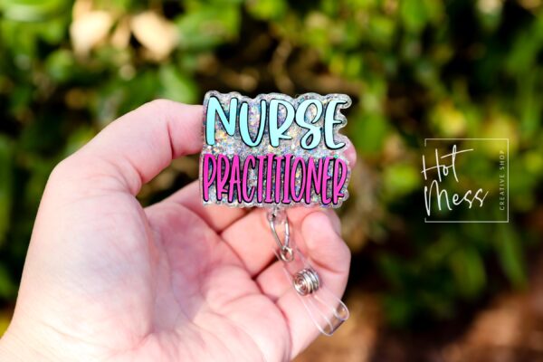 il_fullxfull.6783050360_7c00 Nurse Practitioner Badge Reel, np badge reel, RN ID Holder, Retractable Acrylic Badge Reel, Nurse Gift, Boo Boo Crew