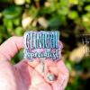 Clinical Specialist Badge Reel, RN ID Holder, Retractable Acrylic Badge Reel, Nurse Gift, Night Shift