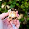 I hate it here badge reel, Interchangeable Badge Reel, Cute badge Reel, Sassy ID Holder, animal badge reel, Badge Holder, Custom Badge Reel