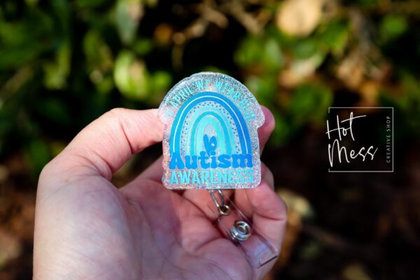 Autism Awareness Badge Reel, Neurology badge ID, Retractable ID, Lanyard Badge Holder Badge Reel, autism acceptance