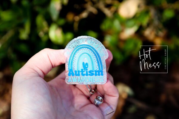 Autism Awareness Badge Reel, Neurology badge ID, Retractable ID, Lanyard Badge Holder Badge Reel, autism acceptance
