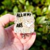 All My Systems are nervous badge reel, Interchangeable Badge Reel, Cute badge Reel, Teacher ID Holder, Anxiety badge reel, Badge Holder