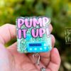 Pump it Up Badge Reel, Diabetes badge reel, Cute Badge Reel, Diabetes Pin, Retractable Badge Reel, Interchangeable Badge Reel