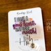 I have a good heart but this mouth Badge Reel, RN id Holder, Retractable Acrylic Badge Reel, Nurse Gift, Funny Badge Reel
