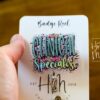 Clinical Specialist Badge Reel, RN ID Holder, Retractable Acrylic Badge Reel, Nurse Gift, Night Shift