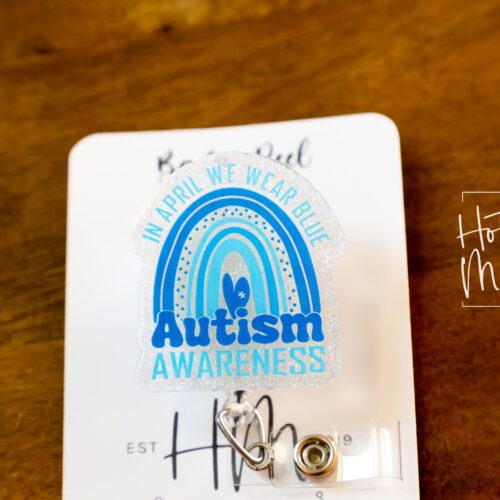 il_fullxfull.6836569111_p7wg Autism Awareness Badge Reel, Neurology badge ID, Retractable ID, Lanyard Badge Holder Badge Reel, autism acceptance