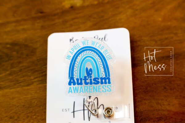 Autism Awareness Badge Reel, Neurology badge ID, Retractable ID, Lanyard Badge Holder Badge Reel, autism acceptance