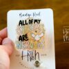 All My Systems are nervous badge reel, Interchangeable Badge Reel, Cute badge Reel, Teacher ID Holder, Anxiety badge reel, Badge Holder