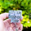 Let's Try Hands and Knees Badge Reel, Funny Badge Reel, Labor and Delivery ID Holder, Retractable Acrylic Badge Reel, Nurse Gift