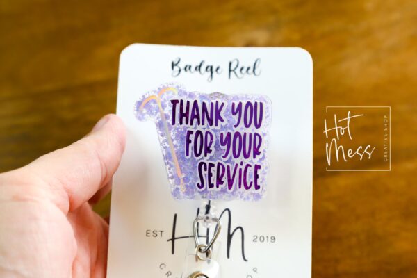 IUD Thank You Funny Badge Reel, Retractable Badge Reel, Interchangeable Badge Reel, OB ID Holder, Birth Control