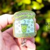 Funny Badge Reel, Running on matcha and bills to pay, RN ID Holder, Retractable Acrylic Badge Reel, Teacher gift, Office Worker