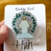 Ready for Report Badge Reel, RN id Holder, Jesus Retractable Acrylic Badge Reel, Nurse Gift, Funny Badge Reel, Glitter id holder