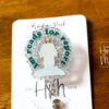 Ready for Report Badge Reel, RN id Holder, Jesus Retractable Acrylic Badge Reel, Nurse Gift, Funny Badge Reel, Glitter id holder