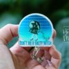 Don't be a salty Witch Funny Badge Reel, RN ID Holder, Retractable Acrylic Badge Reel, Nurse Gift, Night Shift, Office Staff ID Holder