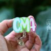 Certified Medical Assistant Glitter Badge Reel – Sparkly ID Holder for CMA, Retractable Badge Clip, Cute Healthcare Accessory