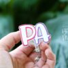 Physician Assistant Glitter Badge Reel – Sparkly PA Retractable ID Holder, Cute Badge Clip for Medical Professionals
