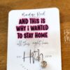 Snarky Glitter Badge Reel – “And This Is Why I Wanted to Stay Home” Funny Retractable ID Holder, Sassy Work Badge Clip