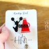 Custom Cheerleader Glitter Badge Reel or Pin – Personalized with Name & Team Colors, Cheer Squad Gift, Spirit Wear Accessory