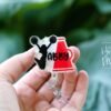 Custom Cheerleader Glitter Badge Reel or Pin – Personalized with Name & Team Colors, Cheer Squad Gift, Spirit Wear Accessory