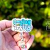 il_fullxfull.6891785973_34il Crying But Trying Badge Reel, RN id Holder, Retractable Acrylic Badge Reel, Nurse Gift, Funny Badge Reel
