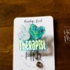 Therapist badge reel, ID Holder, Retractable Acrylic Badge Reel, Mental Health, Therapist ID Holder, School Counselor